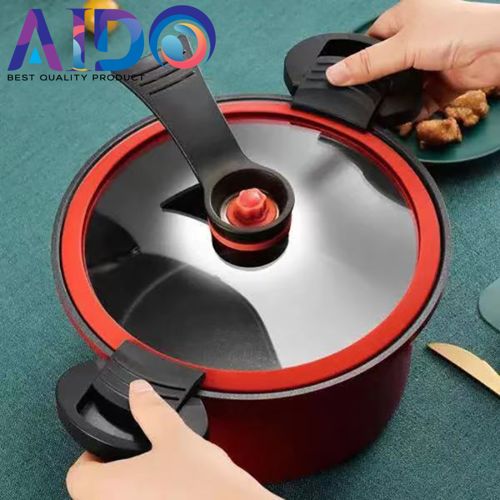 Panci Presto Cooker Pot 3.5 Liter Melunakan Daging Lembut Anti Lengket Panci Masak Panci Sup Daging Panci Masak Bertekanan Mikro Kompor Gas Panci Rebusan Panci Masak Anti-lengket untuk Dapur