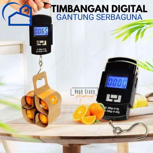 Timbangan Gantung Digital Scale 50 KG / MINI PORTABLE DIGI SCALE 50kg 4550