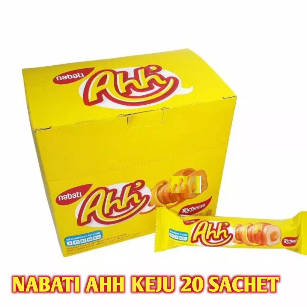 

Richeese Nabati Ahh Keju isi 20 pcs ( @ 4gr HARGA 1 BOX )