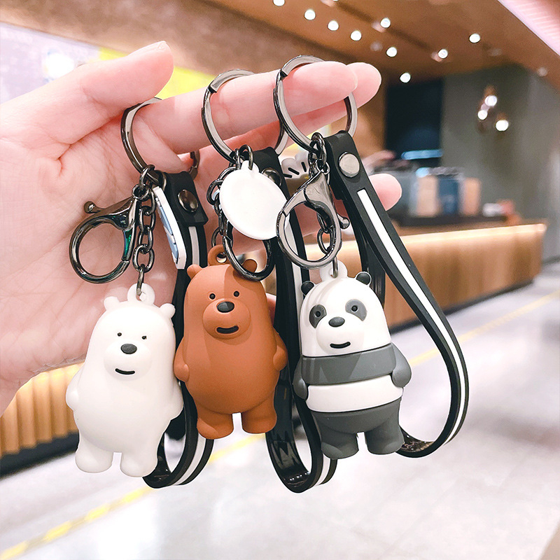 (GK-088) GANTUNGAN KUNCI BEAR PANDA WHITE BEAR / KEYCHAIN BEAR / GANTUNGAN BERUANG / PANDA CUTE