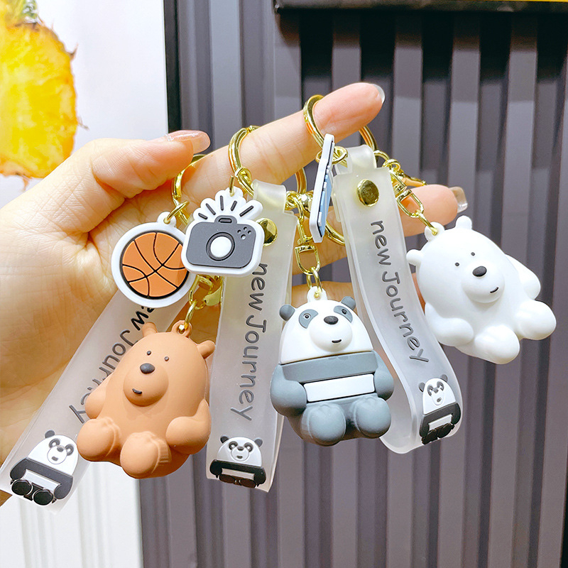 (GK-088) GANTUNGAN KUNCI BEAR PANDA WHITE BEAR / KEYCHAIN BEAR / GANTUNGAN BERUANG / PANDA CUTE