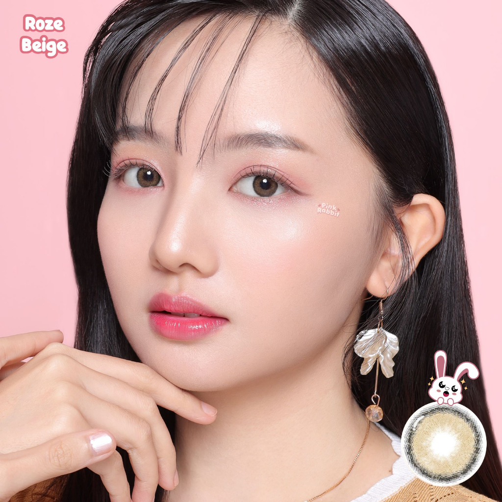 PINKRABBIT Softlens Roze Beige (Normal, Minus 0.5 s/d 10.00)