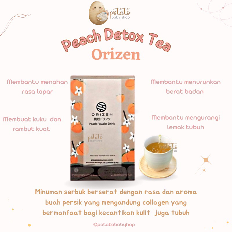 Orizen Peach Powder Drink - Minuman Fiber