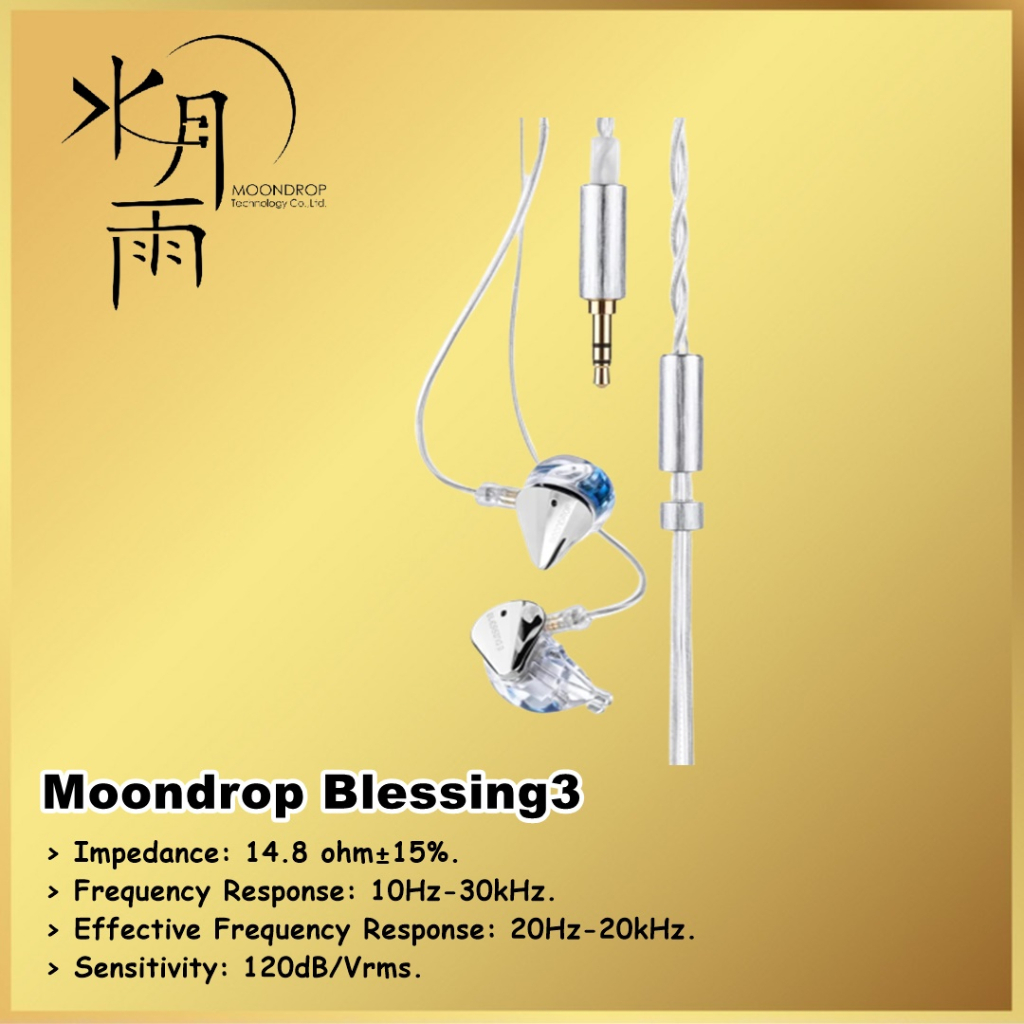 Moondrop Blessing3 Blessing 3 2DD + 4BA Hybrid IEM In-Ear Monitors