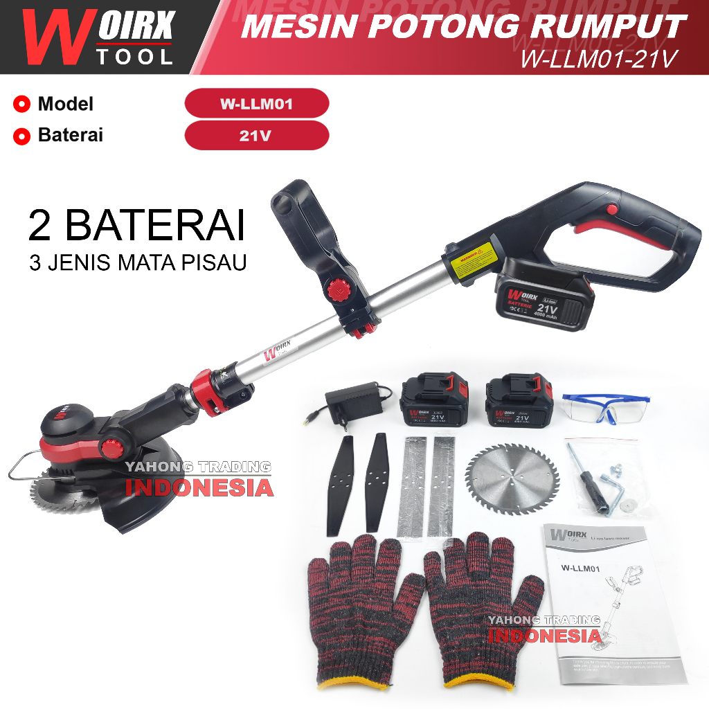 Mesin Potong Pemotong Rumput Baterai Portable 21V WOIRX TOOL