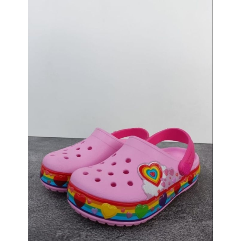 Sandal Anak Rainbow love Pink / Sandal selop/ Sandal anak