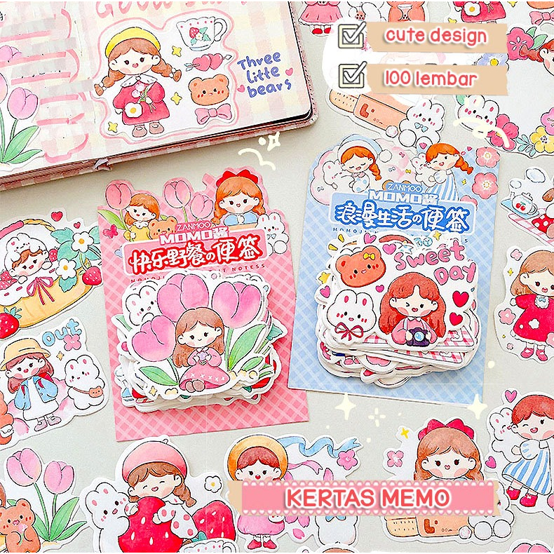 

GEM- KERTAS MEMO LUCU UNTUK DEKORASI BUKU JOURNAL / JOURNALING / SCRAPBOOK / SCRAPING BOOK / MOTIF MOMO / KERTAS NOTE / CATATAN KECIL / TEMA KARTUN JEPANG LUCU KAWAII CUTE / STICKER DIARY LUCU / AESTHETIC / BULLETIN JOURNAL