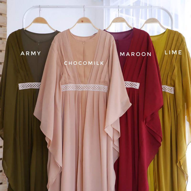 Shabira Kaftan Bahan Shakila Mix Babydoll | Casual Kaftan Dress Lebaran Kondangan