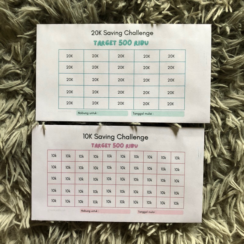 

[READY] Amplop tantangan menabung 10 ribu dan 20 ribu REJECT