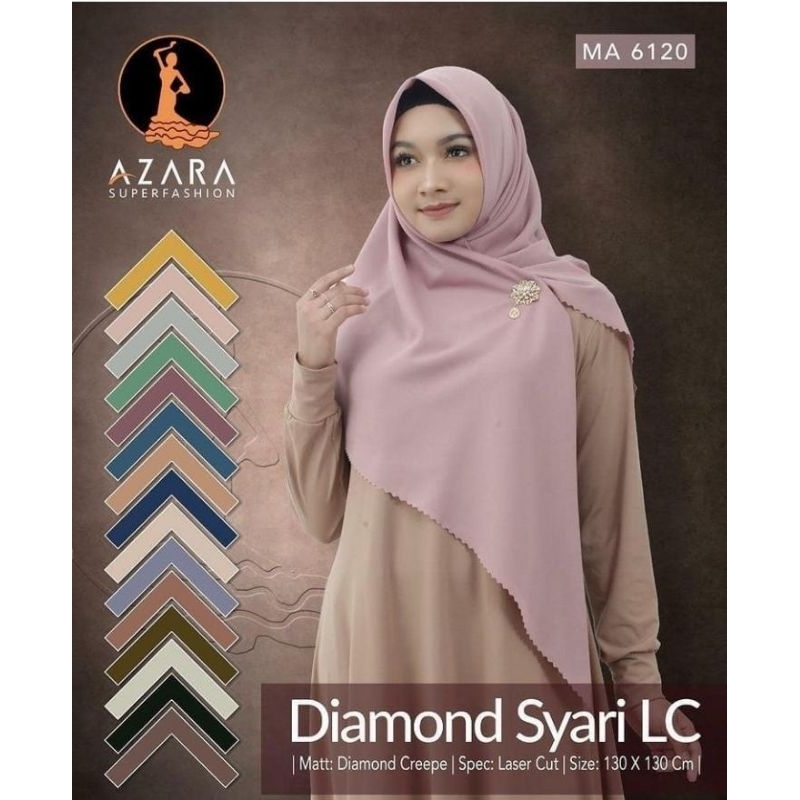 hijab segi empat jumbo ,hijab Az-zahra jumbo,diamond syar'i lasercut