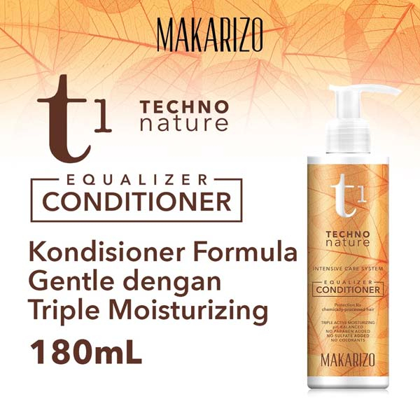 [PER PCS] [RAMBUT BERWARNA | SHAMPOO | CONDITIONER] [180ML] [BPOM] Makarizo T1 Techno Nature Equalizer Shampoo | Conditioner 180ml_Cerianti