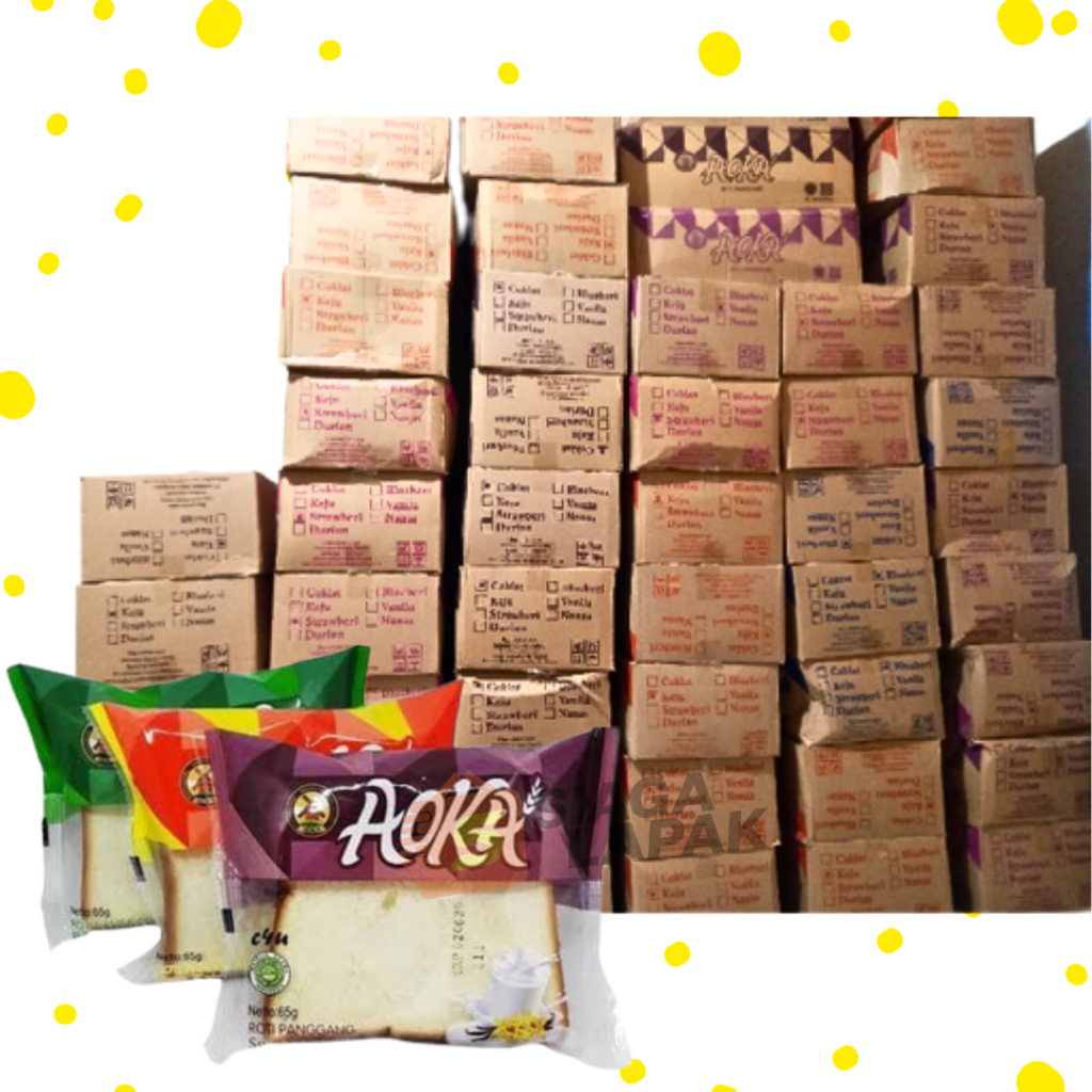 Roti Aoka 1 DUS KARTON All Varian Aneka Rasa