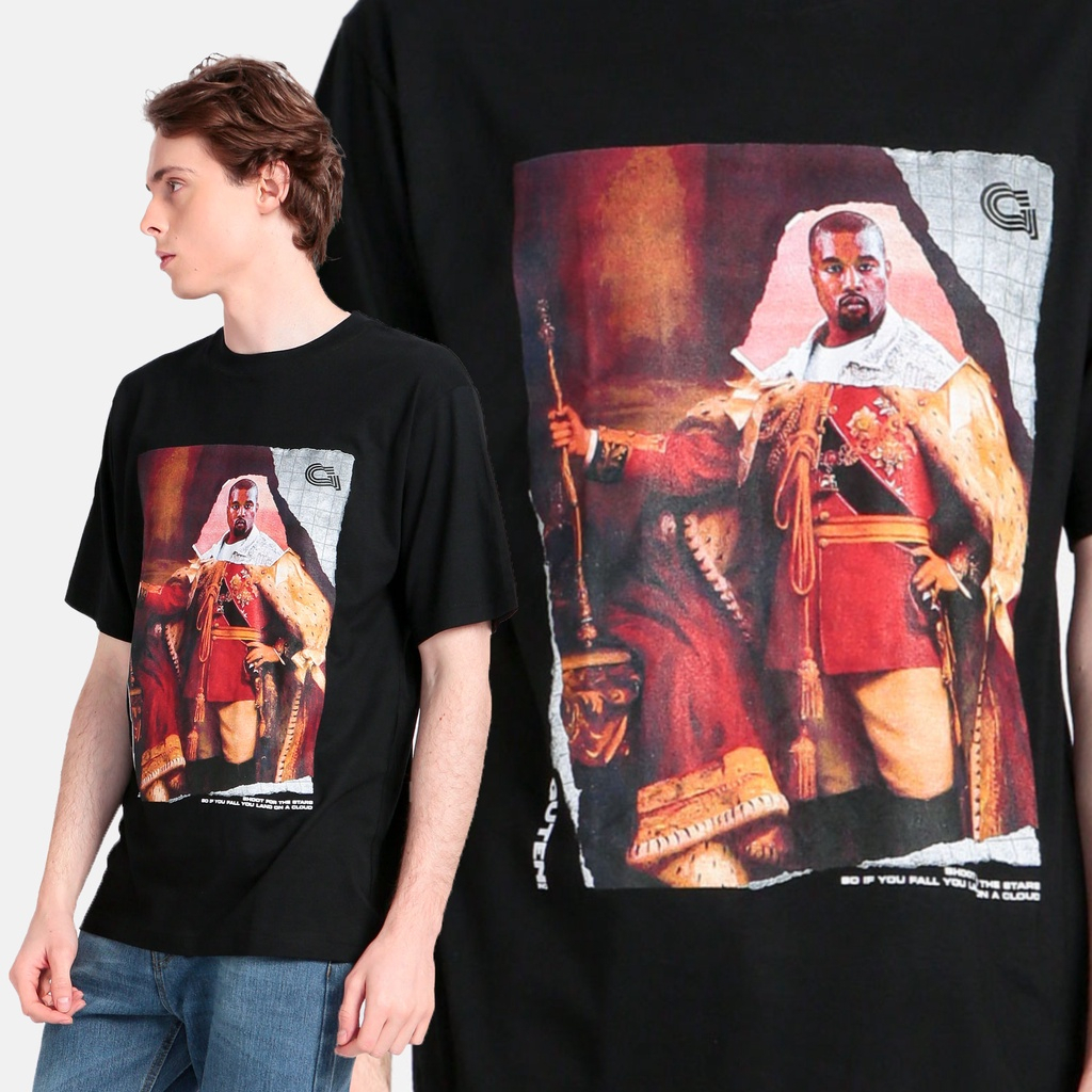 Guten Inc - Kaos Hitam Pria Kanye Black T-Shirt Guten