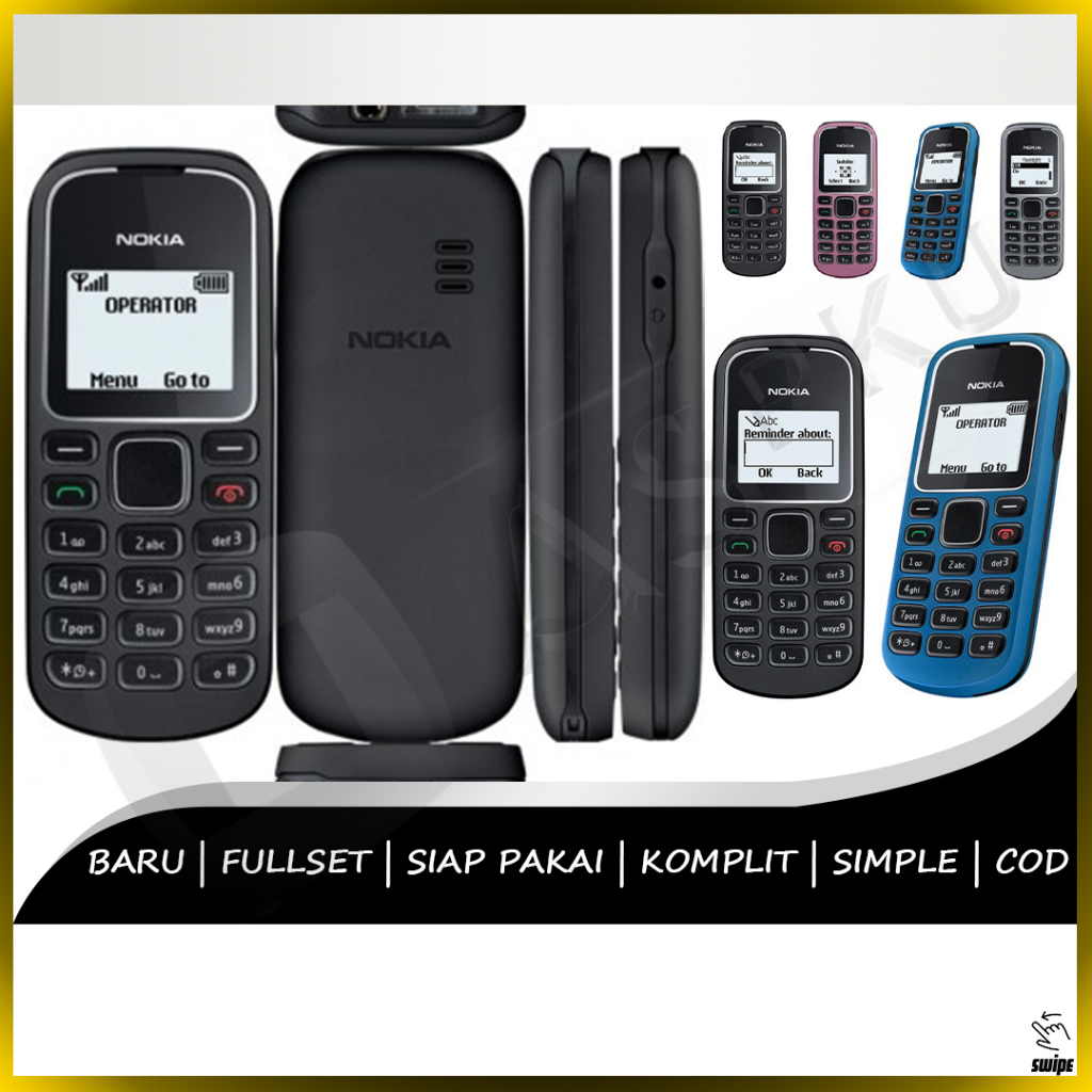 Nokia 1280 Fullset Handphone HP Jadul Baru Murah Senter Tipe Model Lama GSM