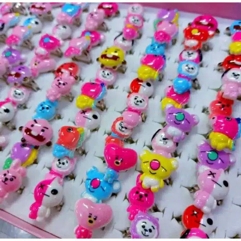 10 PCS CINCIN BT21 ring cincin anak BTS BT21