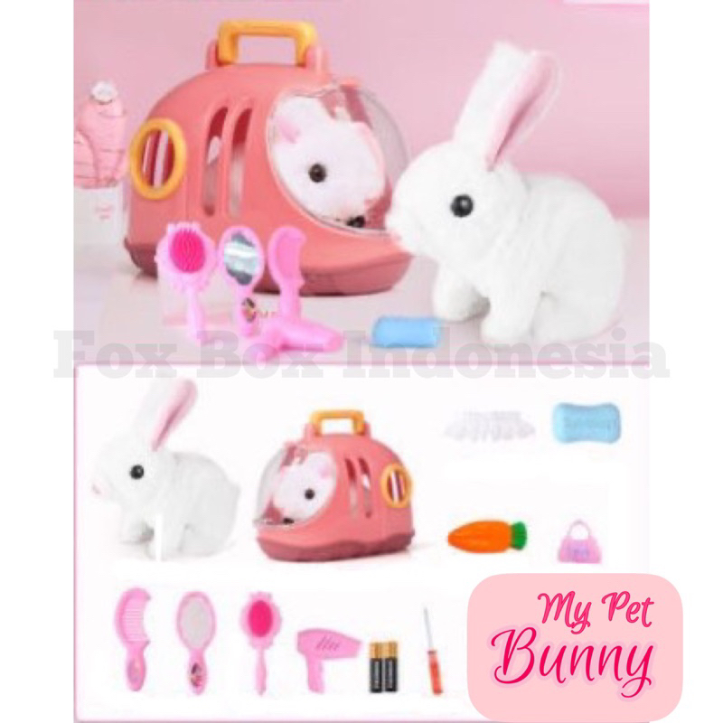 My Pet Bunny - Boneka Kelinci Bisa Gerak Bisa Jalan Boneka Kelinci Peliharaan - Fox Box Indonesia