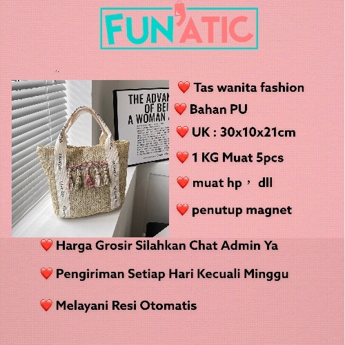 Funatic Tote Bag Wanita Pita Import Terbaru Dan Kekinian Fashion Korea FA1103