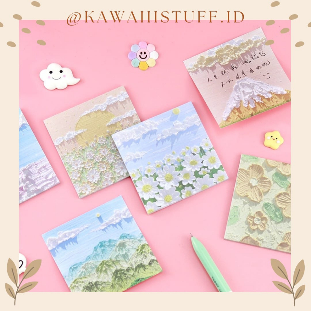 

[KAWAIIISTUFF.ID] 30 Lembar Sticky Notes Beauty Nature