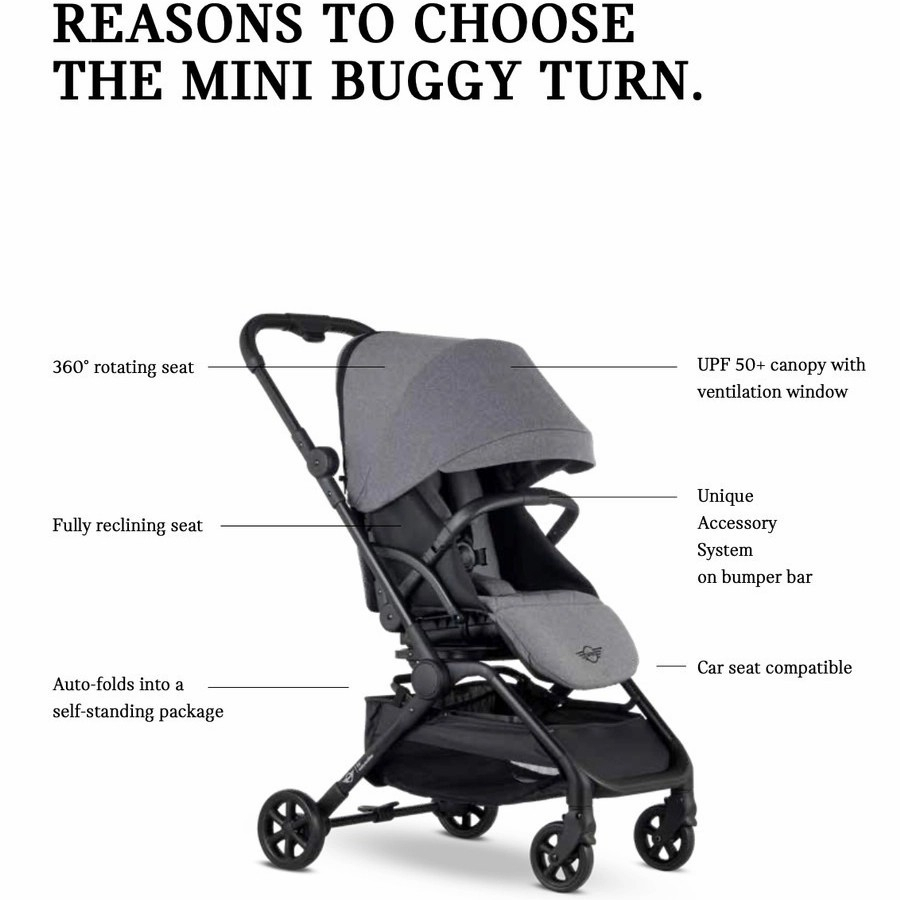 EASYWALKER MINI BUGGY TURN - OXFORD BLACK