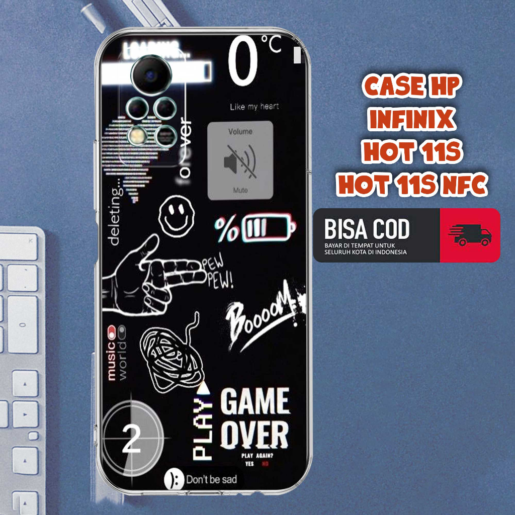 CASE INFINIX HOT 11S NFC MOTIF [NASA TICKET] TERLARIS CASING INFINIX HOT 11S NFC TERBARU CLEAR CASE 