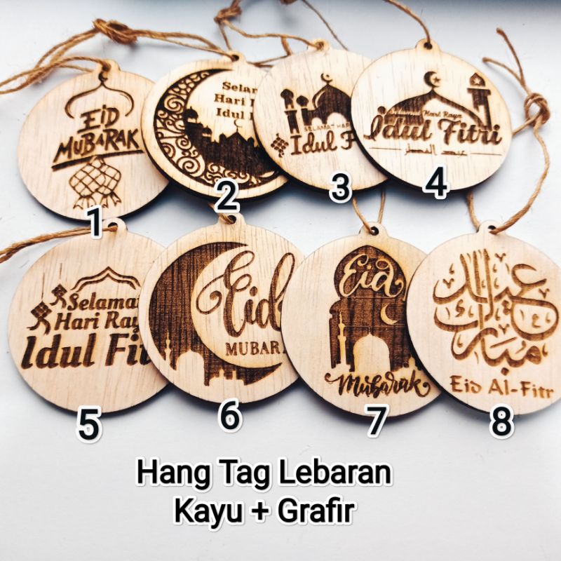 

Hang Tag Kayu Lebaran Grafir