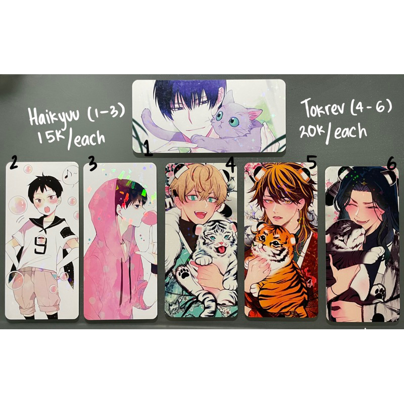 cardtag haikyuu tokyo revengers fanmerch oikawa & kageyama tobio | postcard | photocard