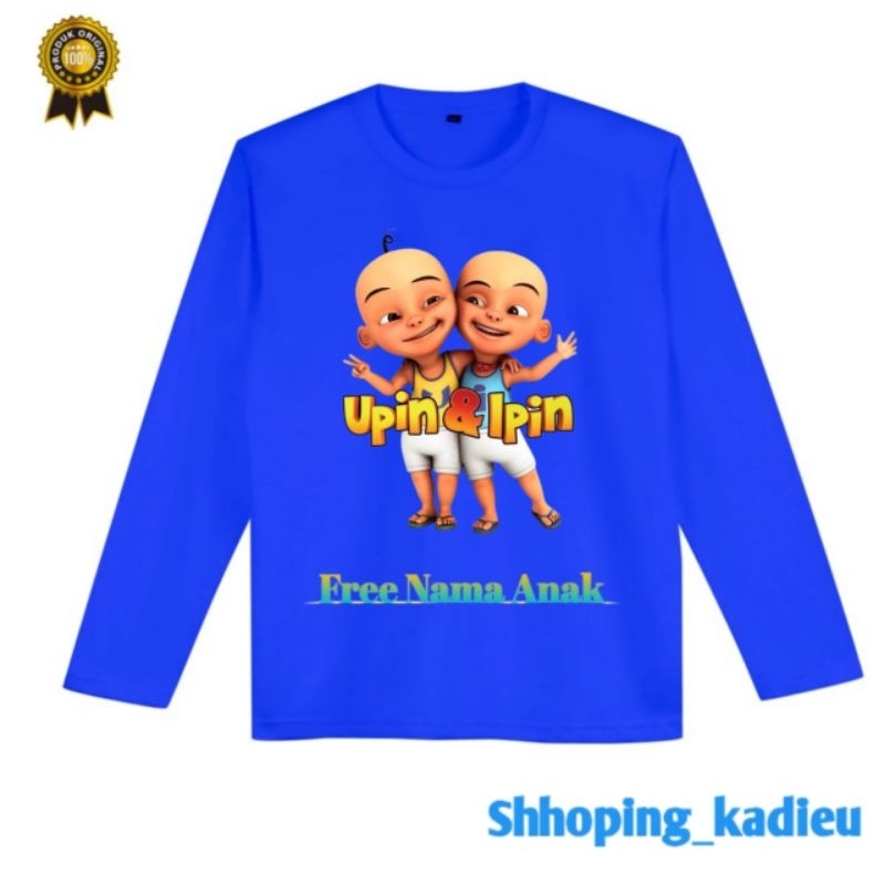 kaos anak lengan panjang gambar (upin&ipin)