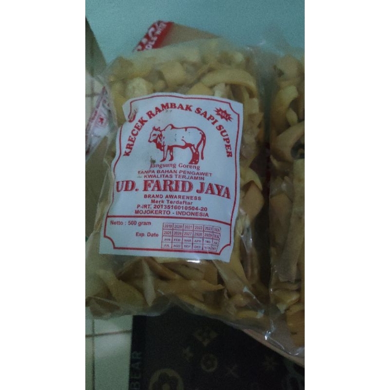 

RAMBAK / krecek rambak sapi 500gr RAMBAK TIPIS GURIH