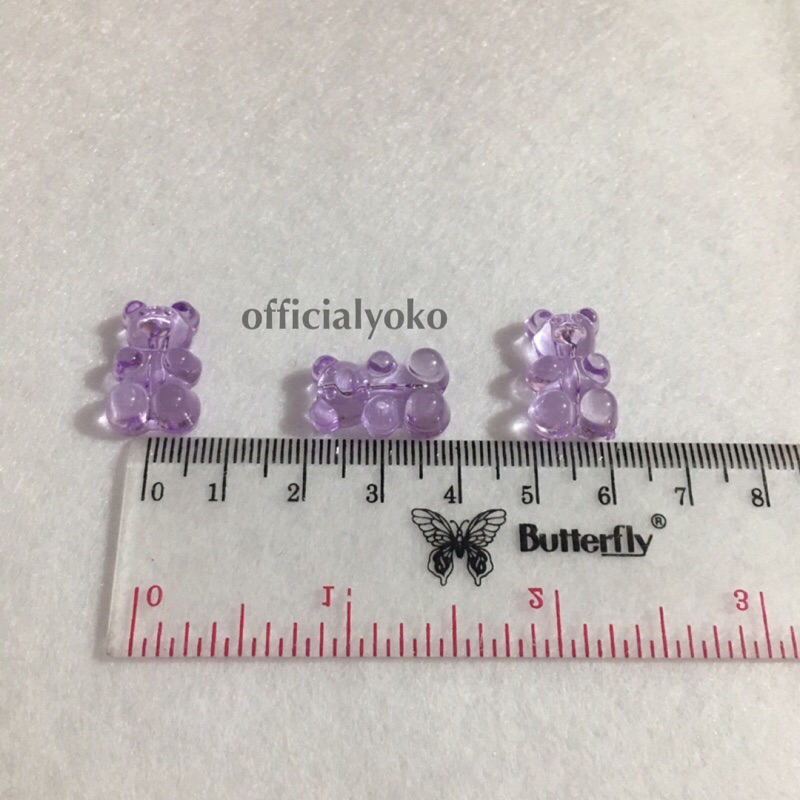 Manik Charm Gummy Bear Bening Transparan (5pcs)