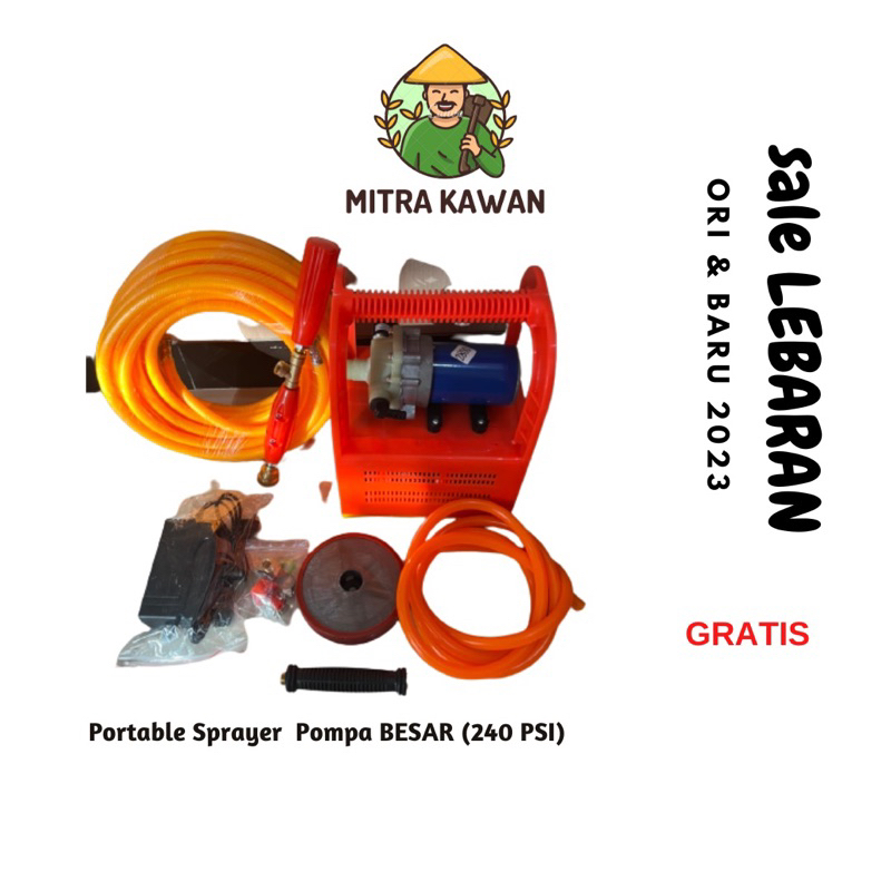 Portable sprayer double pompa (2800) Alat Cuci kendaraan portable