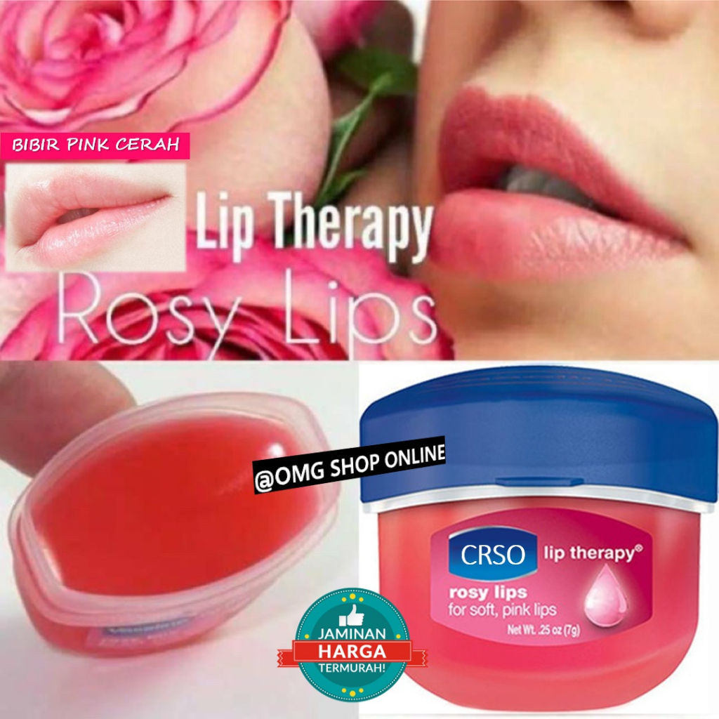 BELI 1 GRATIS 1 - CRSO Lip Therapy Rosy Lips SOFT PINK USA/ Lipbalm Liptint Lipgloss Pelembab Bibir Pemerah Bibir Pink Korea Kosmetik Wanita Anak Sekolah Mirip Vaseline Lip Balm Vaseline Lip Therapy Mencerahkan Bibir Hitam dan Bibir Kering Jadi Bibir PINK