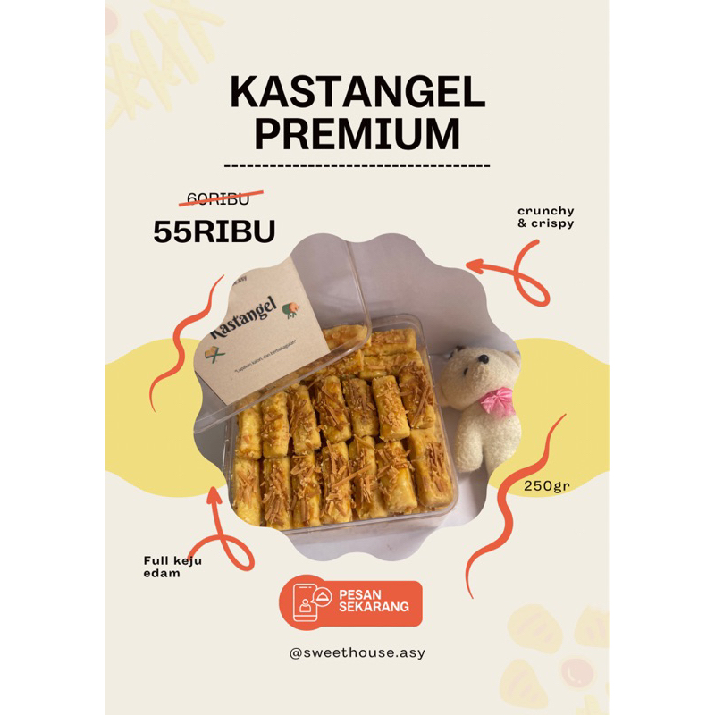 

KASTANGEL PREMIUM / KASTANGEL KEJU EDAM / STICK KEJU / KUE KEJU / KASTANGEL GURIH ENAK