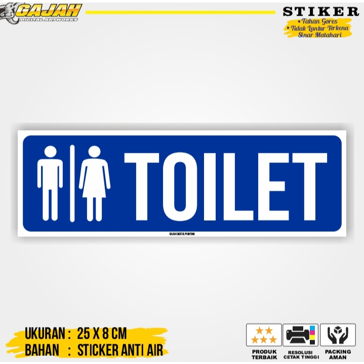 

Stiker Toilet Pria wanita / Stiker Penunjuk Toilet