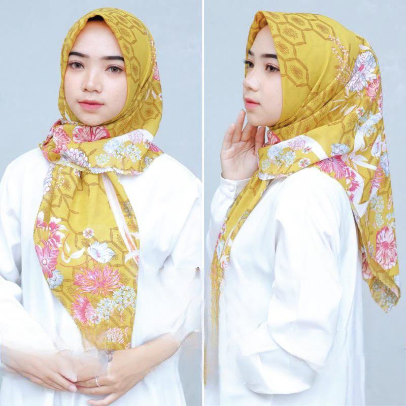 Kerudung Segiempat Motif Deenay Adeeva Lasercut Hijab Segi Empat Motif Denay KW Termurah Rumah Hija'b