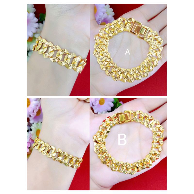 G13 gelang sisik naga variasi lapis emas 24 k