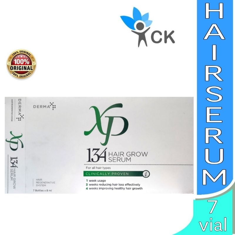 Derma XP 134 HAIR GROW HAIRGROW SERUM Herbal &amp; Aminexil / Kopexil Penumbuh Rambut