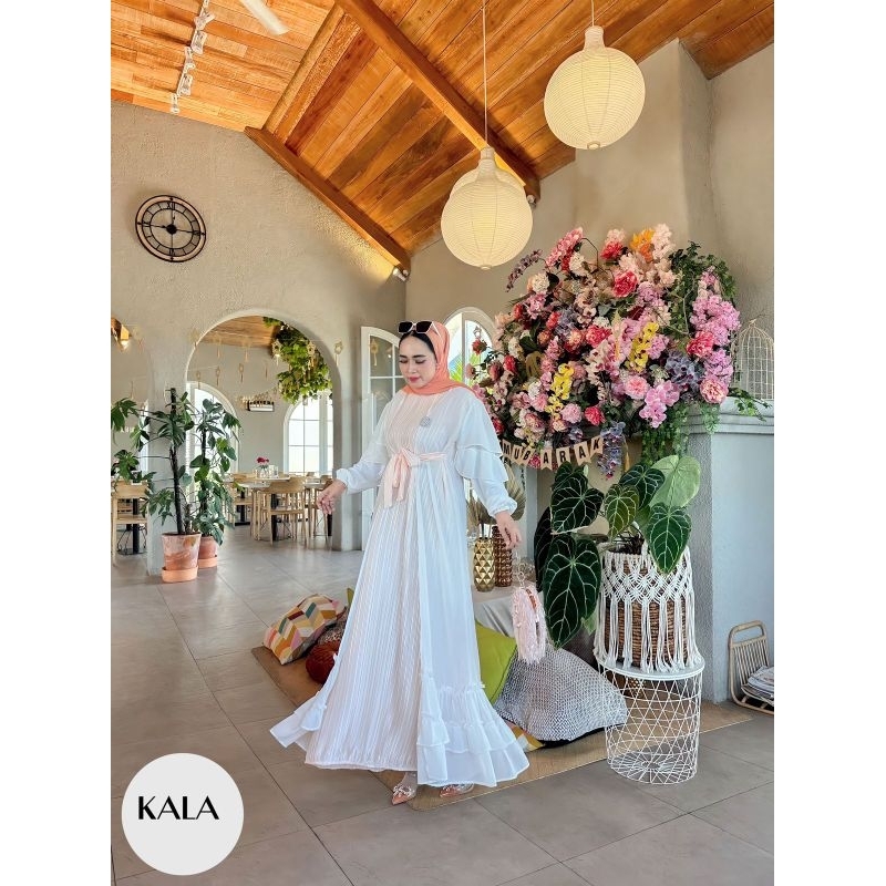 Set Maxi Fitri by Kala // Dress Lebaran // Dress Putih