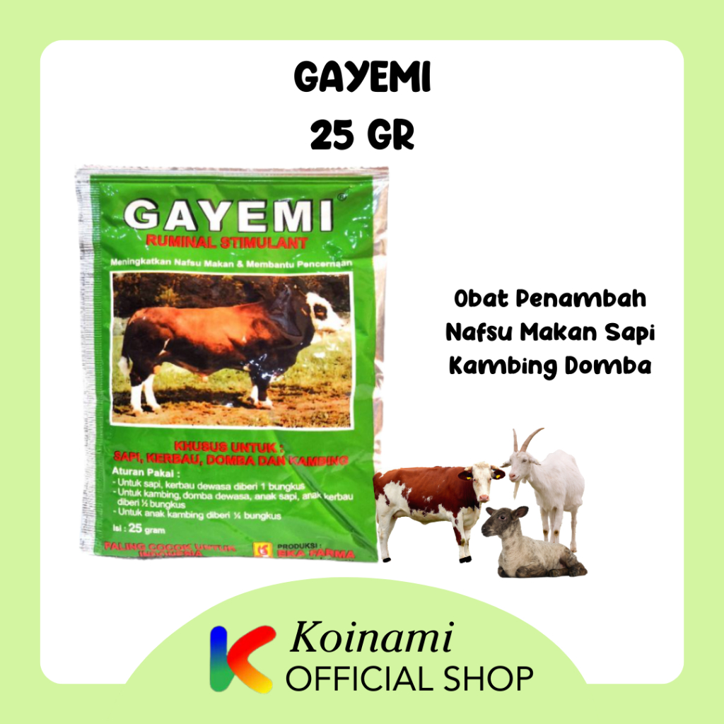 GAYEMI OBAT PENAMBAH NAFSU MAKAN SAPI KAMBING DOMBA / EKA FARMA