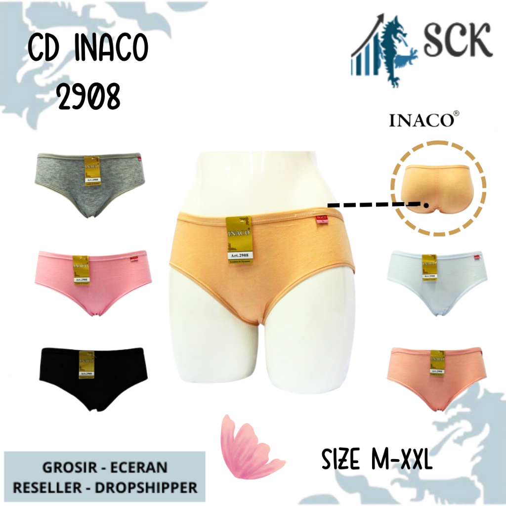 CD Wanita INACO 2908 Warna muda / Celana Dalam INACO 2908 Warna Muda Terang - sckmenwear GROSIR