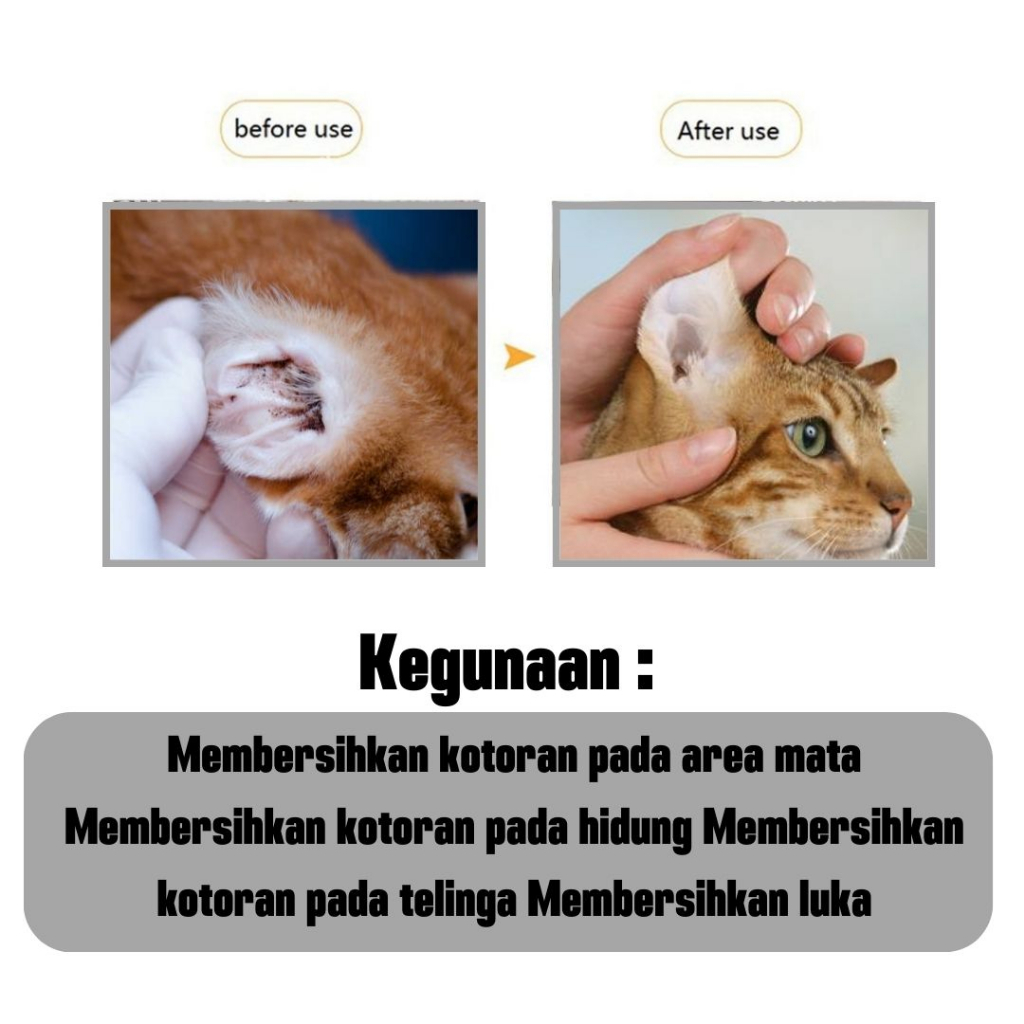 Pembersih Mata Hidung Telinga Luka Kucing Anjing Now Pet Spray Cairan Pembersih Noda Kotoran Belek Anabul Kelinci Pet Tear FEFARM