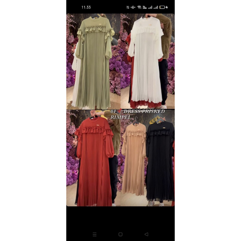 GAMIS PLISKET RAMPEL SS