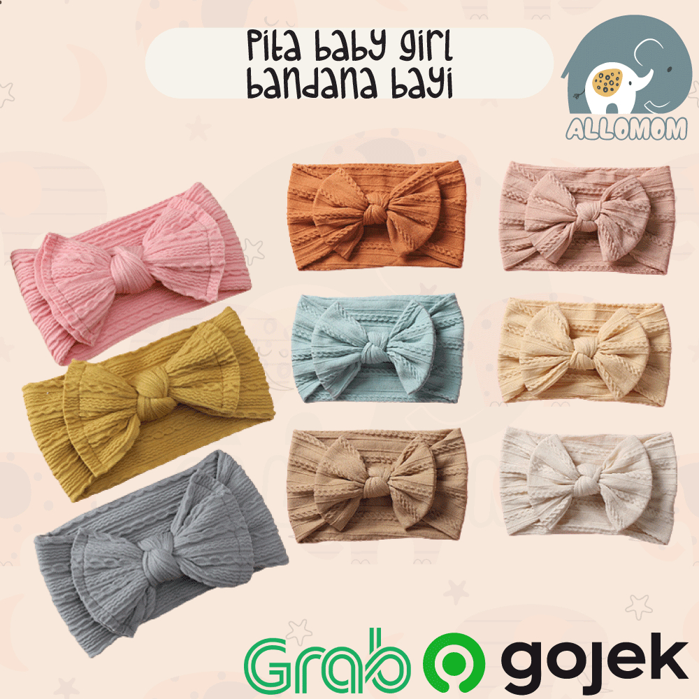 Pita Headband Bandana Baby Girl / Aksesories Rambut Bayi Cewek / Perempuan Lucu