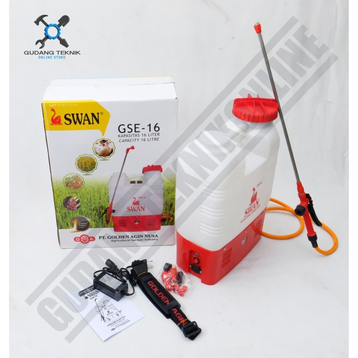 Sprayer Hama Elektrik Kapasitas 16 Liter GSE16 SWAN / Alat Semprot Semprotan Obat Hama Elektrik 16 Liter GSE 16 SWAN