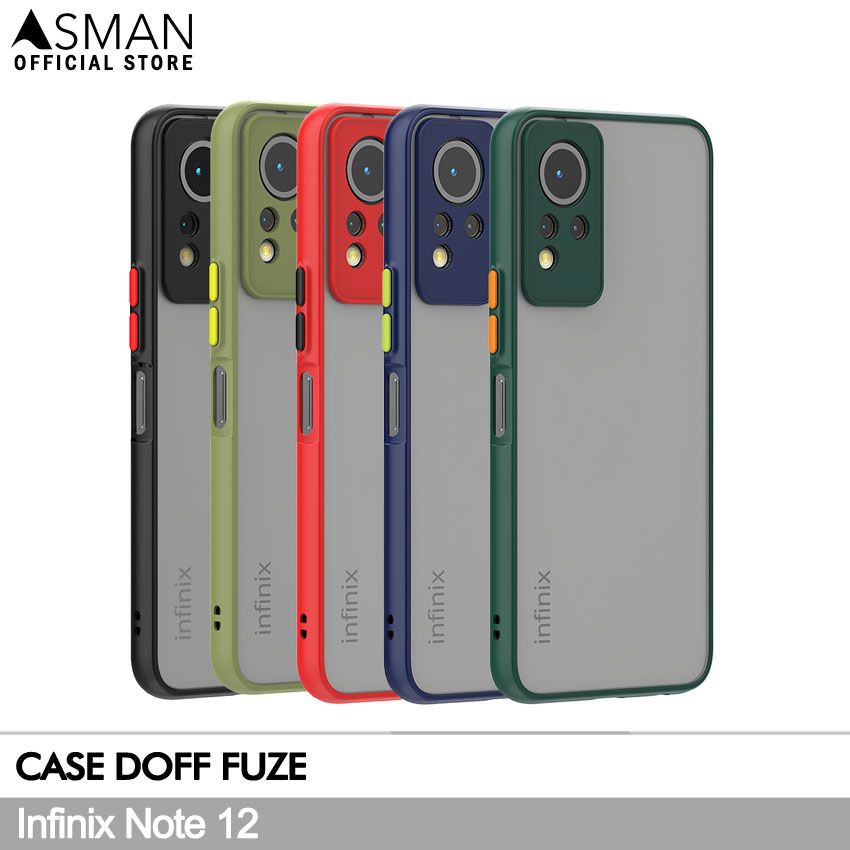 Asman Case Infinix Note 12 Doff Fuze Premium Shield Protector