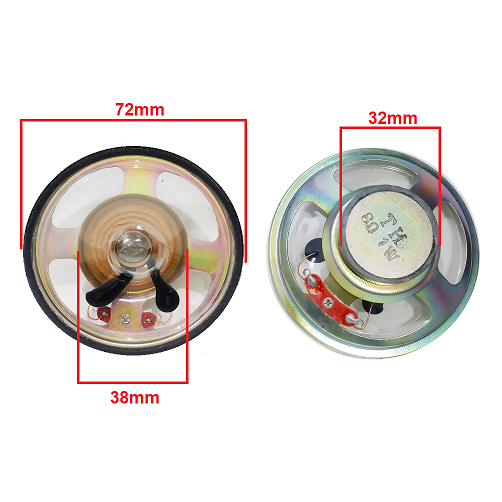 Speaker Radio Mini 8 Ohm 1W 3&quot; Inch Audio Speaker Loudspeaker Musik 8R 75mm Bulat Transparan Sound Magnet 1watt