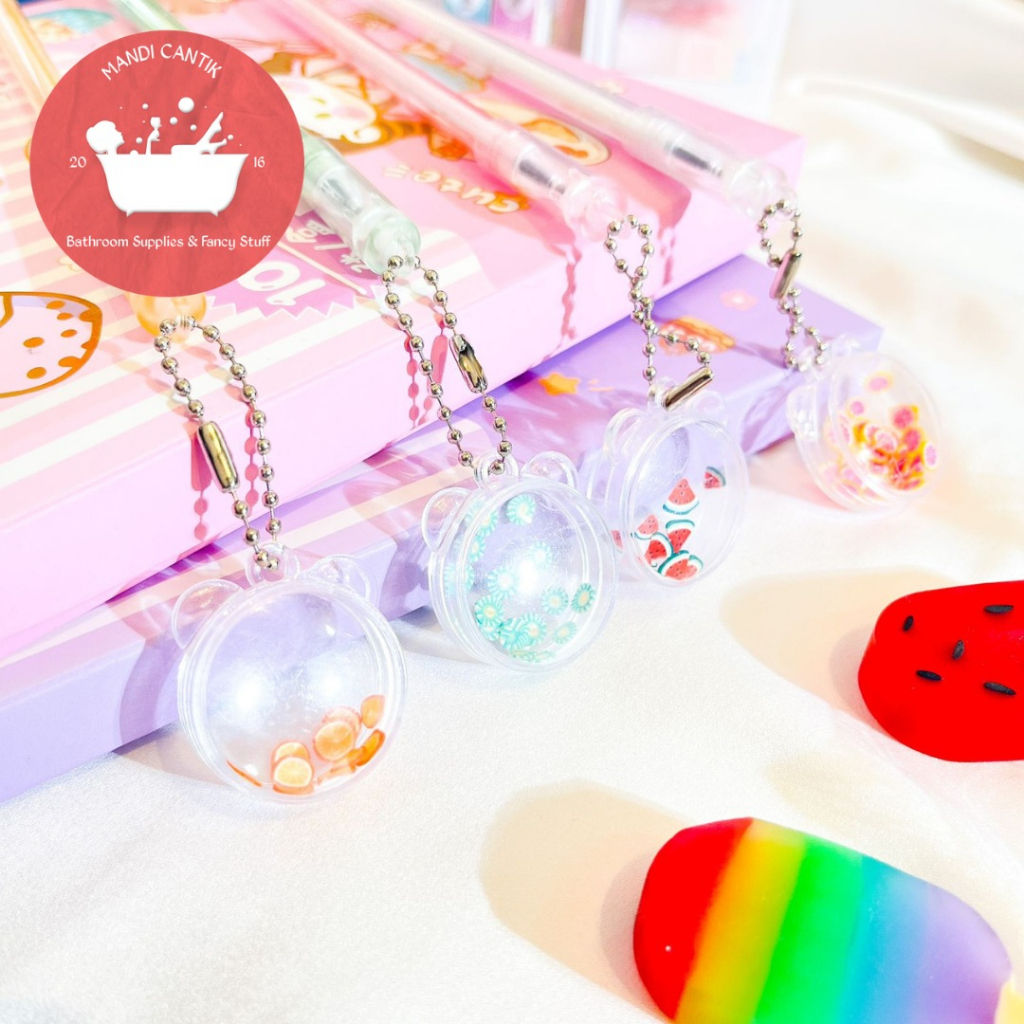 

Pulpen gantungan Kelinci Bulat Glitter pastel Pulpen Lucu Unik Gantungan bentuk Kelinci Bulat alat tulis IMPORT