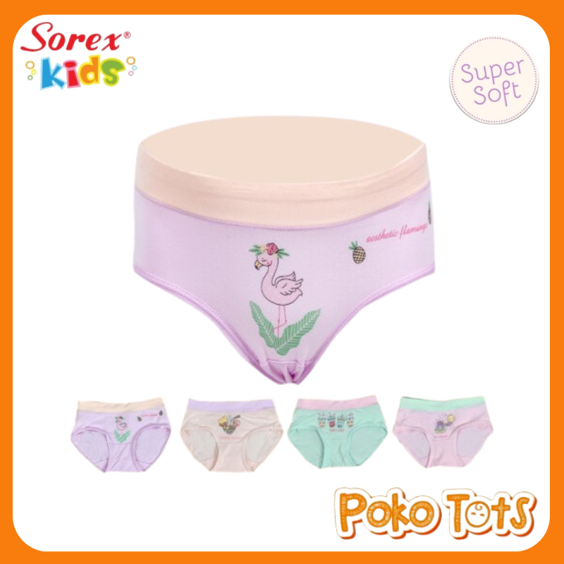 Sorex Kids CD Anak Perempuan Super Soft SK NA402 Celana Dalam Segitiga Anak Cewe CD Anak Sorex
