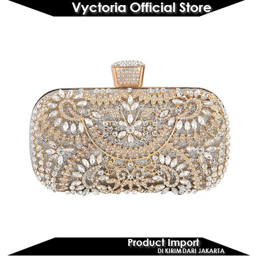 (COD) Vyctoria VOS12103 Tas Pesta Import Elegan Wanita (Tali Rantai) JT12103 CR7805 BQ3440 12103 7805 3440