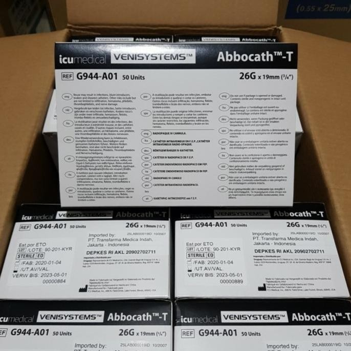 Abbocath Abboth Venisystem 14G 16G 18G 20G 22G 24G 26G -  Jarum IV Catheter Abocath 14G 16G 18G 20G 22G 24G 26G -