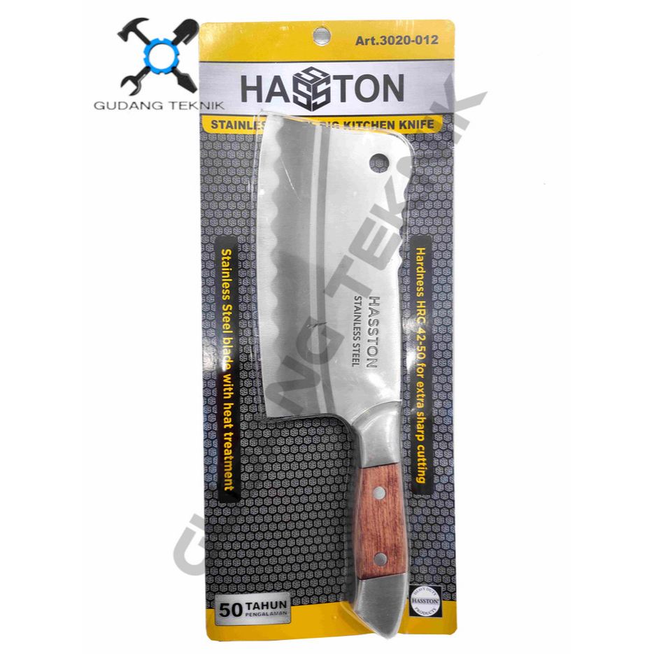 Pisau Cincang Daging Steinless 3020-012 HASSTON PROHEX / Pisau Besar Golok Tulang Stenlis Potong Dag